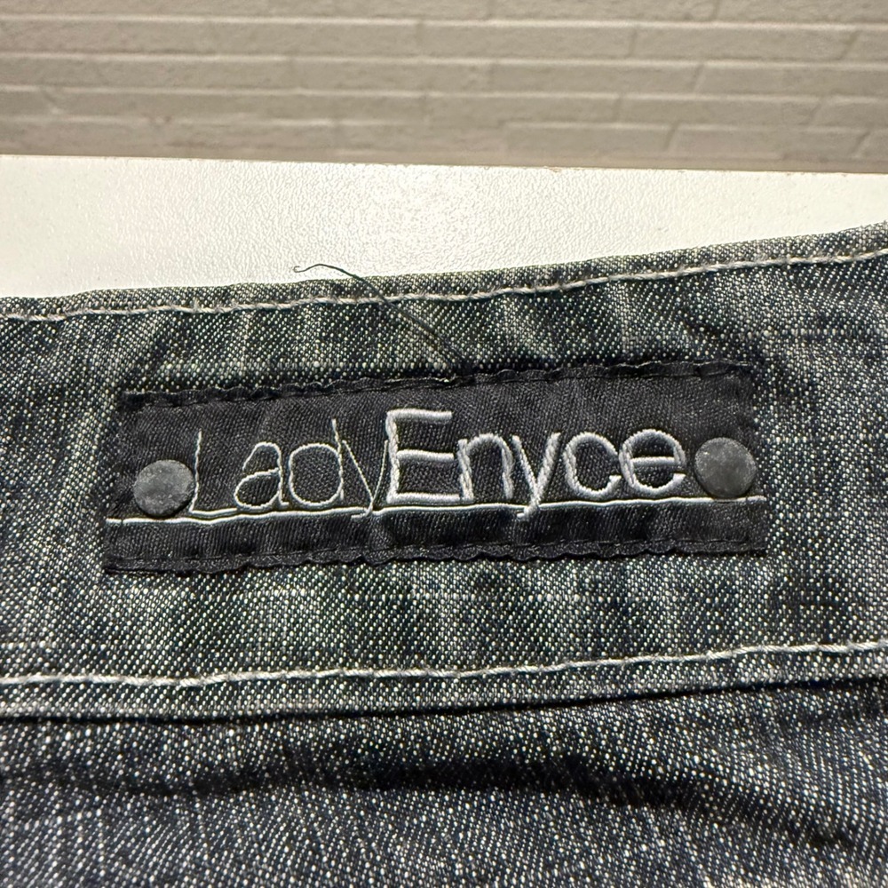 Lady Enyce Women's Square Stitch Jeans Dark Wash Low Rise Size 28 MSRP 71.00 - Picture 8 of 10